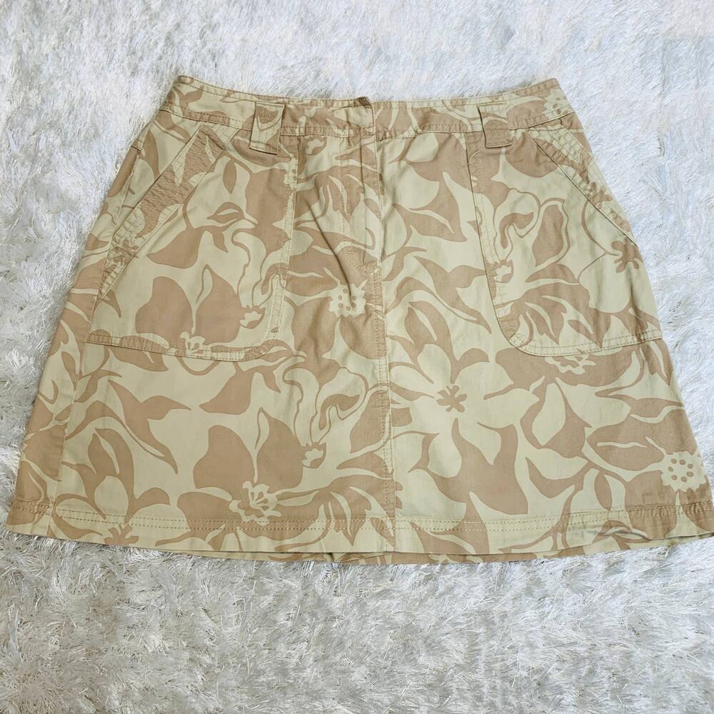 Josephine Chaus Tan Floral Skort Golf Athleisure Sz 8